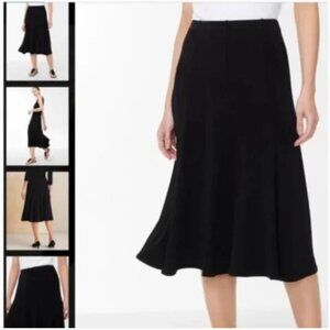 Travel Elements Black Liquid Knit Swing Skirt Large
